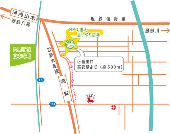 map of omoiyalihiroba